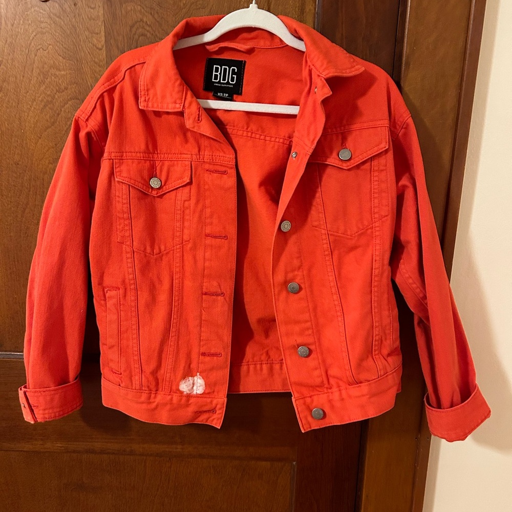 BDG orange jean jacket